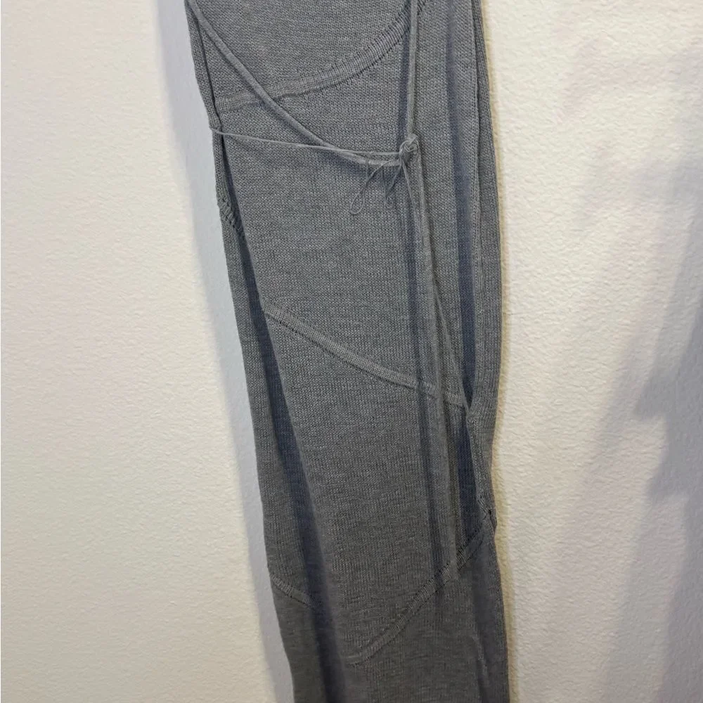 Gray Knit Maxi Skirt